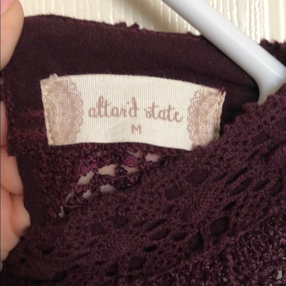 Burgundy Altar’d State lace dress - Picture 4 of 5